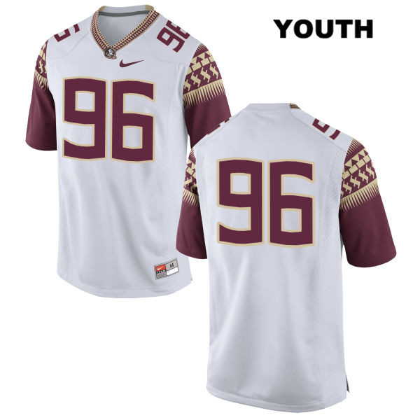 Youth NCAA Nike Florida State Seminoles #96 Jt Mertz College No Name White Stitched Authentic Football Jersey LMJ4869RX